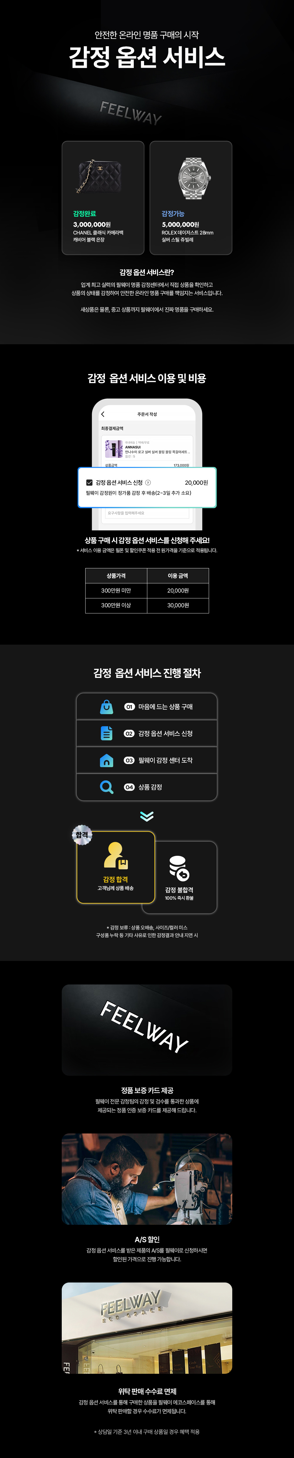 감정 옵션 서비스 이용 설명